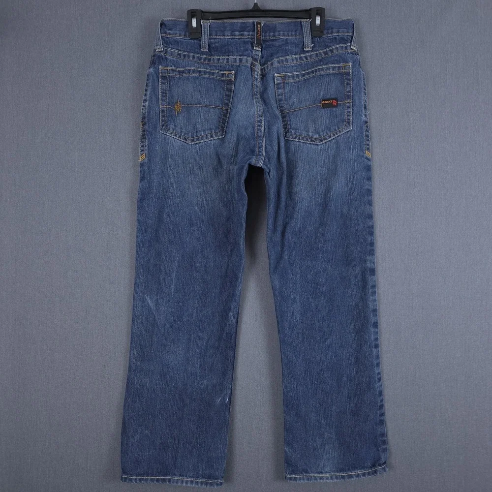 Ariat FR M4 Relaxed Basic Boot Cut Jeans Mens 36x30 (Fits‎ 34x29) Low Rise Denim
